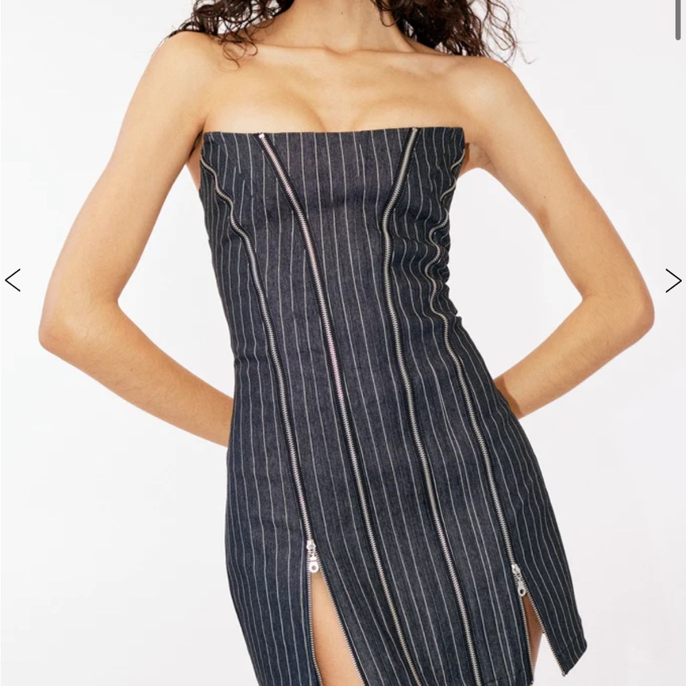 With Jean Mirabel Dress Pin Stripe